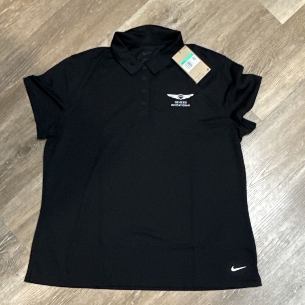 Nike Dri-FIT Genesis Invitational Golf Polo Shirt Black XL Women's DH2309-010